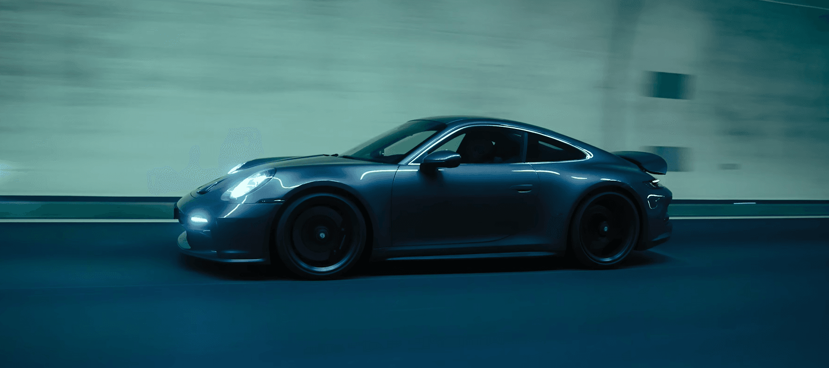 Luxury car on mountain road